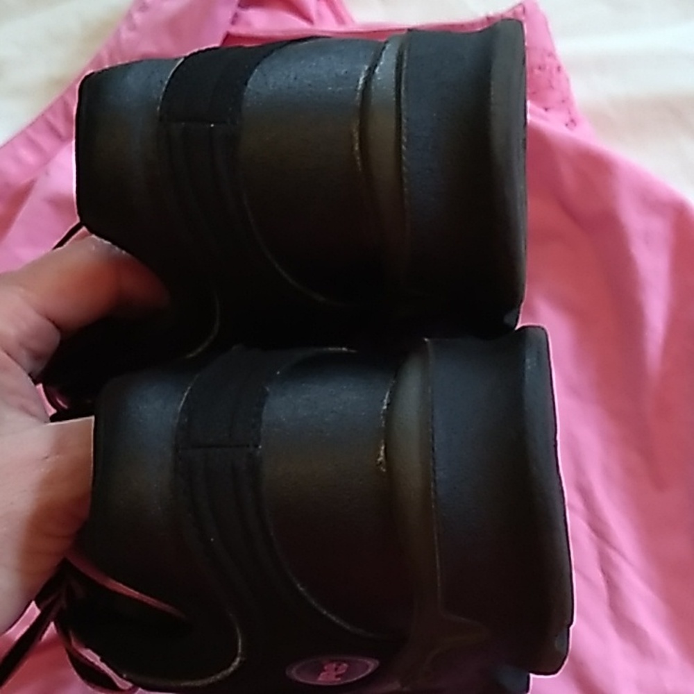 Women's Timberland steel toe anti fatigue pink and black shoes size 8.5 - Picture 4 of 10